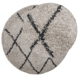 Vidaxl Rug Pamplona Shampgy héich Pile Ø 80 cm anstracit