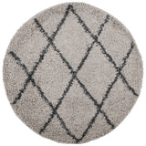 Vidaxl vloerkleed pamplona shaggy hoogpolig ø 160 cm beige antraciet