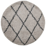 Vidaxl tapis Pampelune Shaggy hautement pile Ø 200 cm anthracite beige