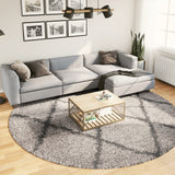 Vidaxl Rug Pamplona Shaggy meget bunke Ø 280 cm beige antracit