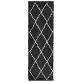 Vidaxl RUAM PAMPLONA SHAGGY ALTAMENTE POLE 80X250 cm Nero e crema