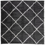 Vidaxl RUAM PAMPLONA SHAGGY ALTAMENTE MOLLA 120x120 cm Nero e crema