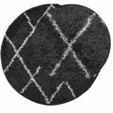 Vidaxl rug Pamplona Shaggy Highly Pole Ø 240 cm Black and cream