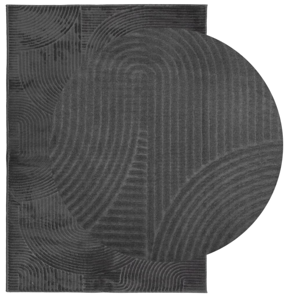 Vidaxl Rug Iza Low -Bile Scandinavian 160x230 cm Anthracite