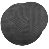 Vidaxl Rug Iza Low -Pile Scandinave Ø 100 cm anthracite