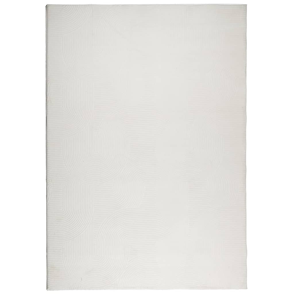 Vidaxl Rug Iza Low -Bile Scandinavian 120x170 cm Cream -farget