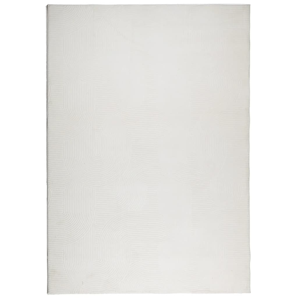 RUG VIDAXL IZA BAJO Pile escandinavo 140x200 cm de crema -COLADO