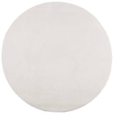 Vidaxl vloerkleed iza laagpolig scandinavisch ø 80 cm crèmekleurig