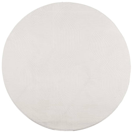 Vidaxl vloerkleed iza laagpolig scandinavisch ø 80 cm crèmekleurig
