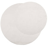 Vidaxl Rug Iza Low -Pile Scandinavian Ø 80 cm creme -farvet