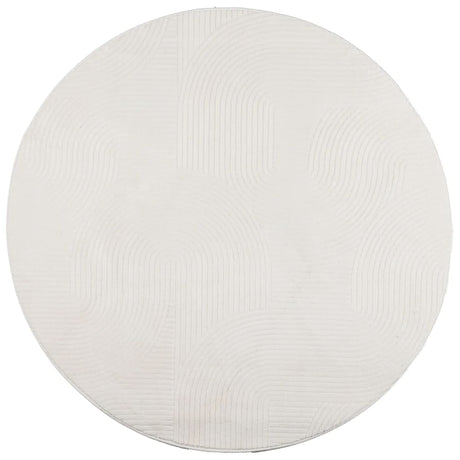 Vidaxl vloerkleed iza laagpolig scandinavisch ø 100 cm crèmekleurig