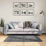 Vidaxl vloerkleed oviedo laagpolig 120x120 cm antracietkleurig