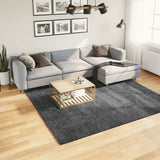 Vidaxl Rug Oviedo Low -Poel 240x240 cm Anthracite -farget