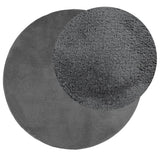 Vidaxl rug Oviedo Low -pile Ø 100 cm anthracite -colored