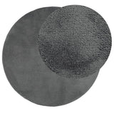 Vidaxl rug Oviedo Low -pile Ø 160 cm anthracite -colored