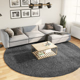 Tapis vidaxl Oviedo Low -Pile Ø 280 cm anthracite -colored