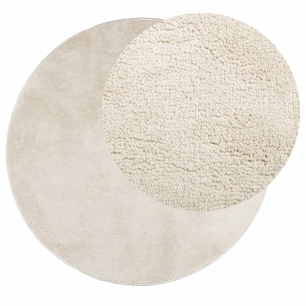 VIDAXL RAGO OVIDO basso -pile Ø 80 cm beige