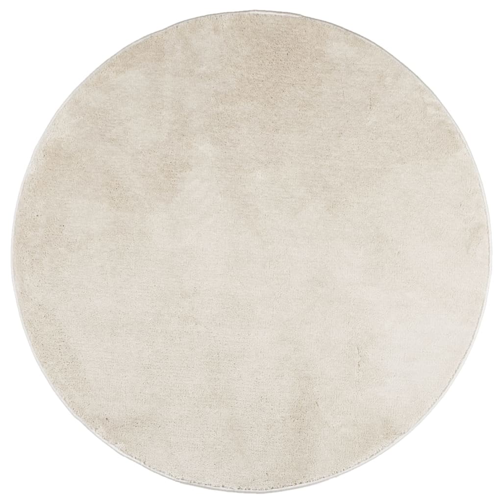 Tapis vidaxl Oviedo Low -Pile Ø 280 cm beige