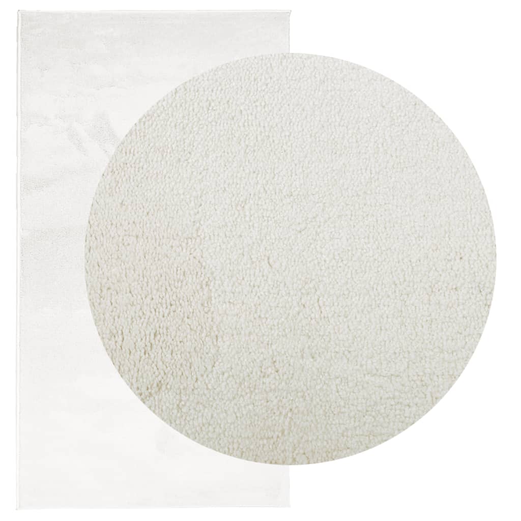 Tapis Vidaxl Oviedo Low -Pile 80x150 cm Crème-Colored