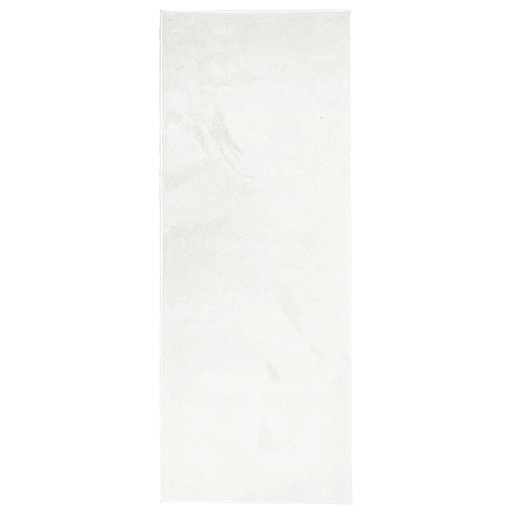 Tapis Vidaxl Oviedo Low -Pile 80x200 cm Crème-Colored