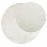 Vidaxl Rug Oviedo Low -Pile Ø 200 cm Cream -farget