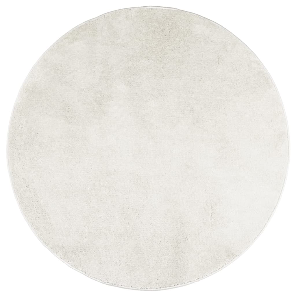 Vidaxl Rug Oviedo Low -Pile Ø 280 cm creme -farvet