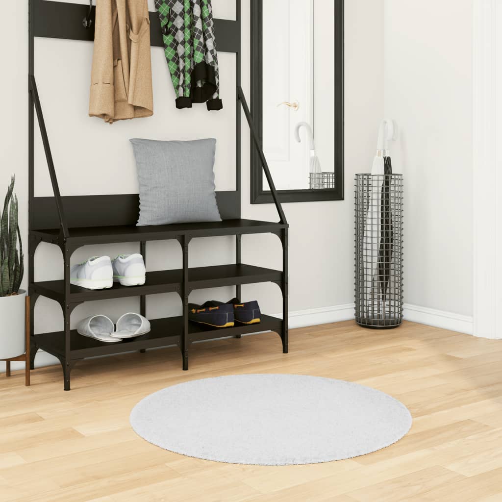 VIDAXL RAG OVIDO basso -pile Ø 80 cm grigio