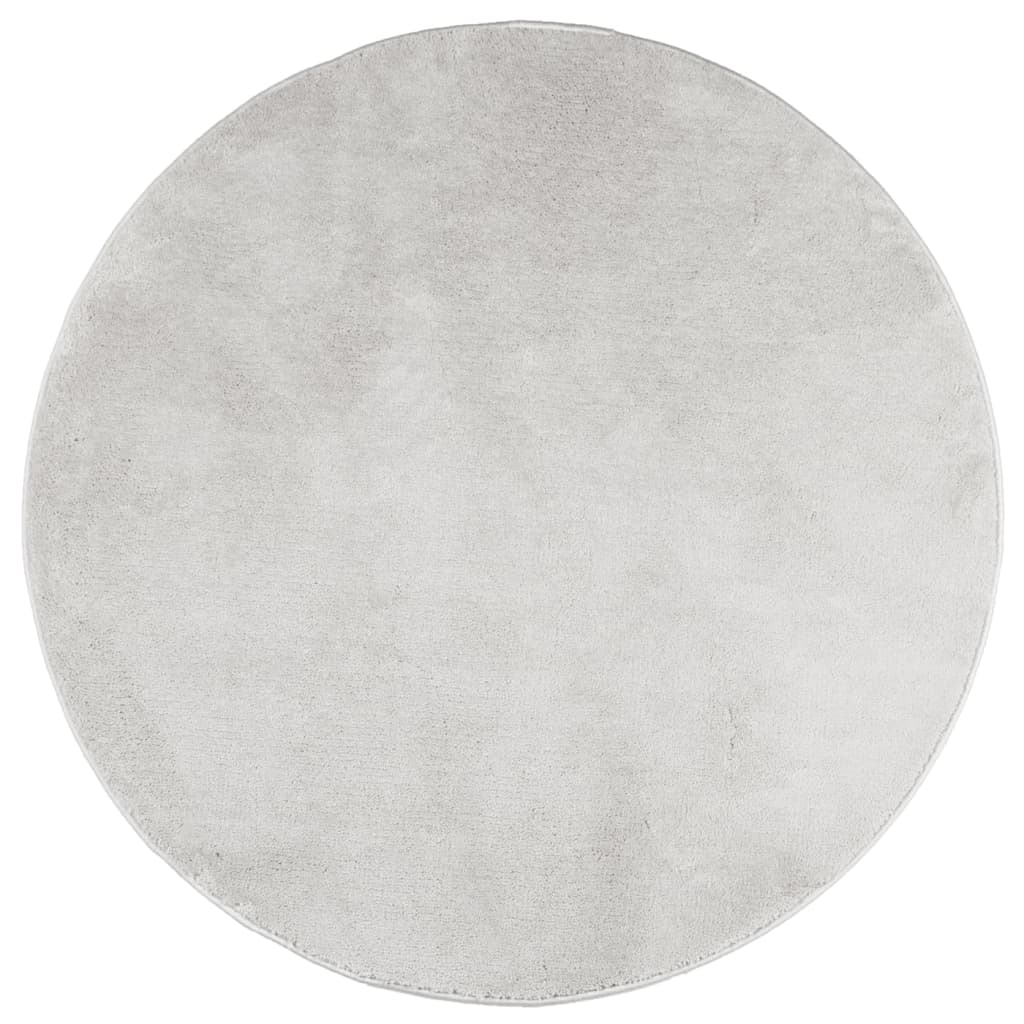 Tapis Vidaxl Oviedo Low -Pile Ø 120 cm Gray