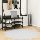 Vidaxl rug oviedo niddereg -pile Ø 120 cm Grey