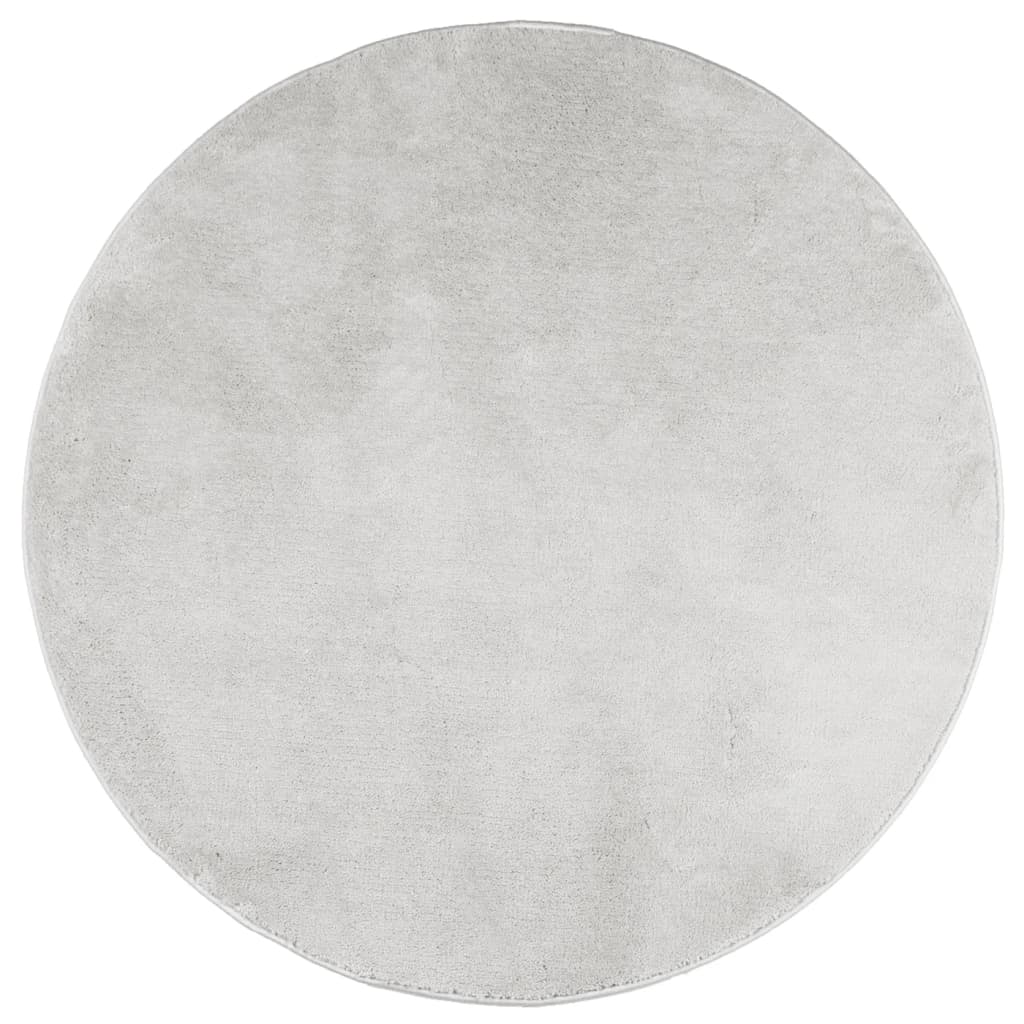 Tapis Vidaxl Oviedo Low -Pile Ø 160 cm Gray