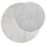 Vidaxl Rug Oviedo Low -Pile Ø 240 cm Gray