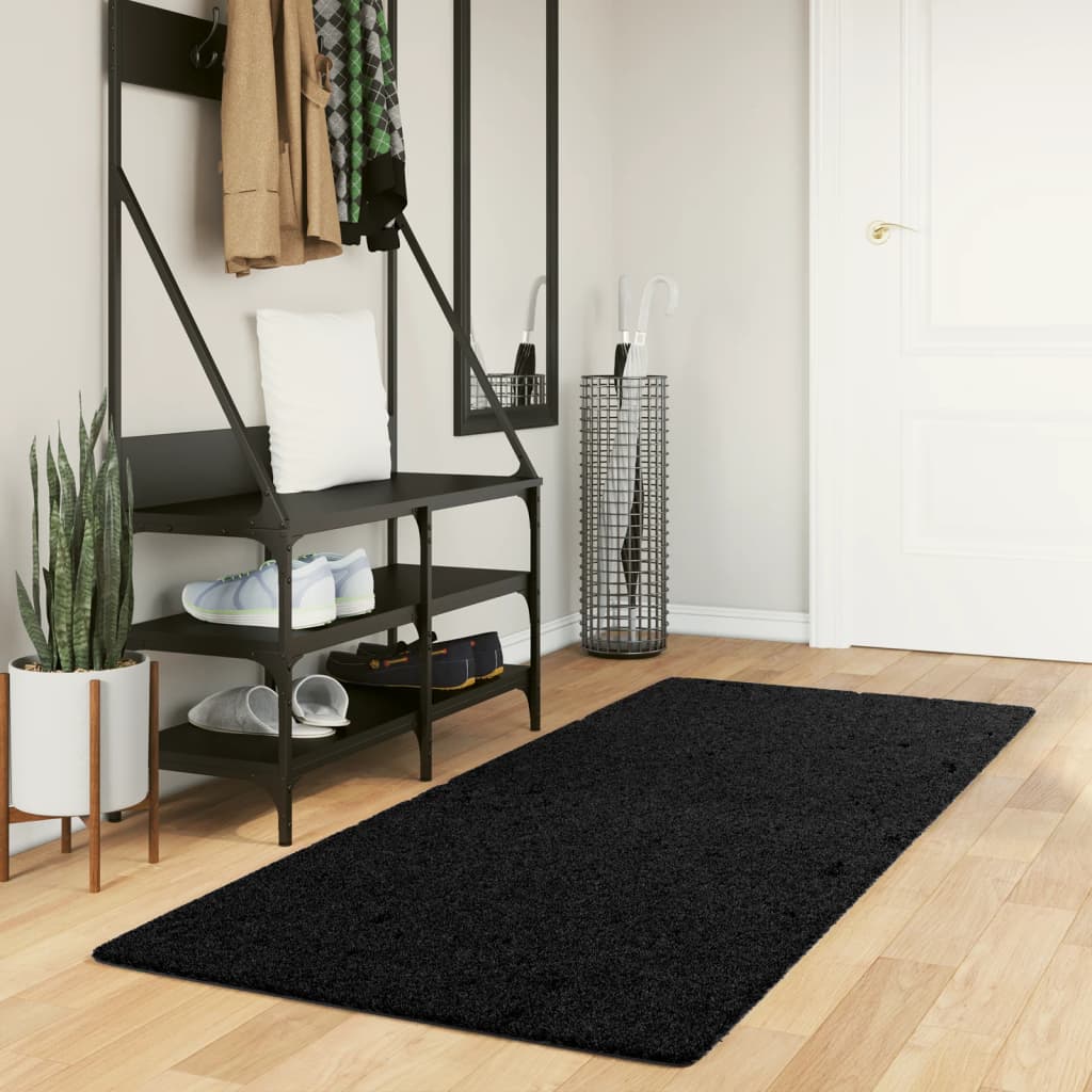 Vidaxl Rug Oviedo Low -Pile 80x200 cm sort