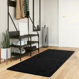 Tapis Vidaxl Oviedo Low -Pile 80x200 cm noir