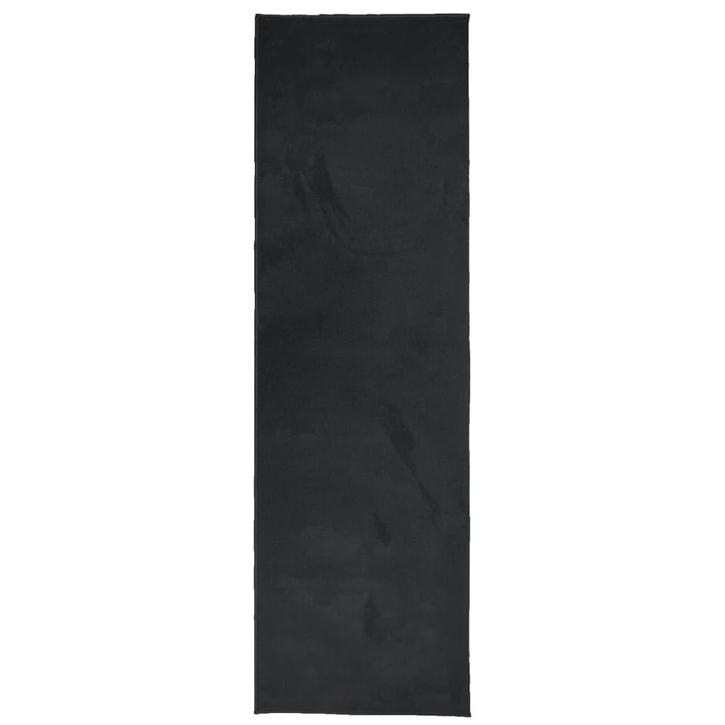 VIDAXL RAG OVIDO LOW -POLE 80x250 cm nero