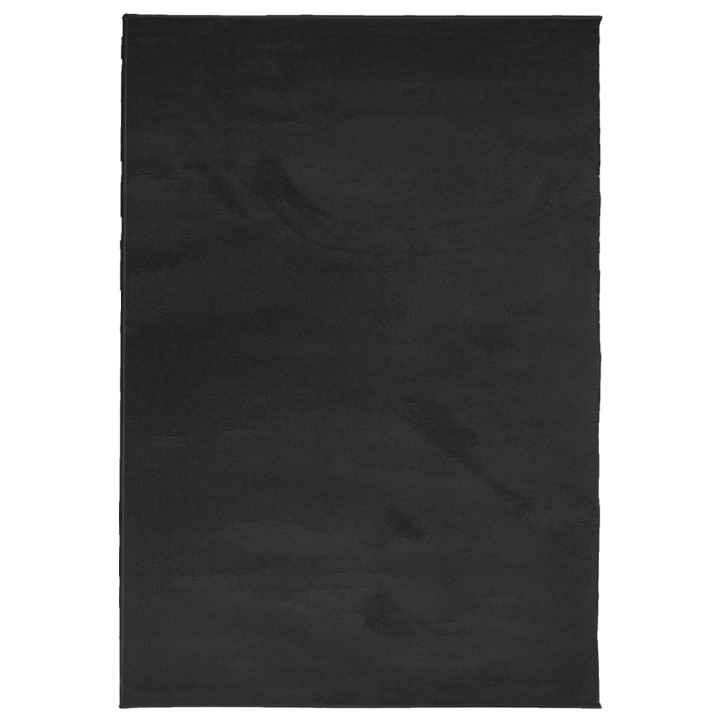 Vidaxl rug Oviedo Low -pile 140x200 cm Black