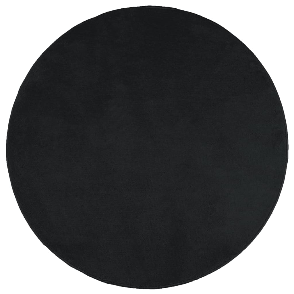 Vidaxl RUG OVIEDO BAJO Ø 160 cm Negro