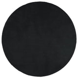 Vidaxl vloerkleed oviedo laagpolig ø 160 cm zwart
