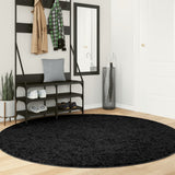 Tapis Vidaxl Oviedo Low -Pile Ø 200 cm noir