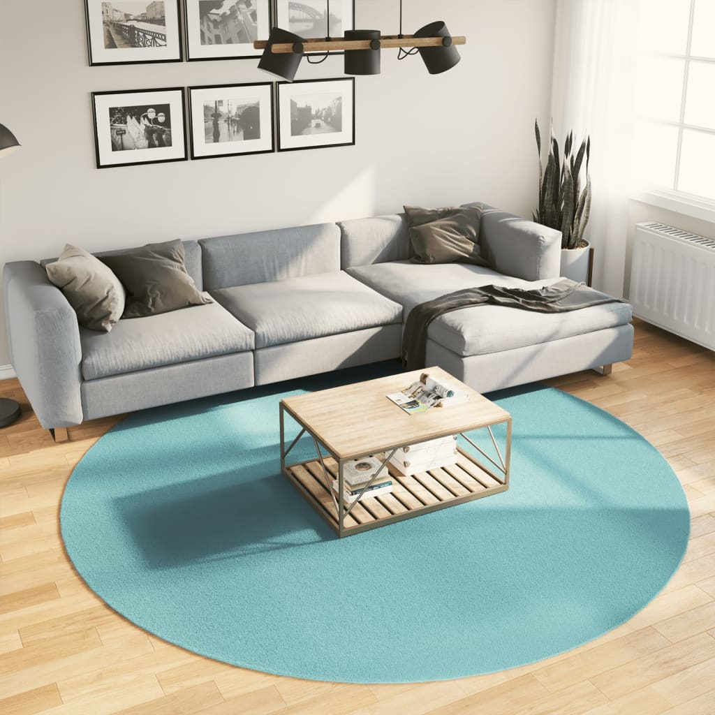 Vidaxl Rug Oviedo Low -Pile Ø 240 cm grøn