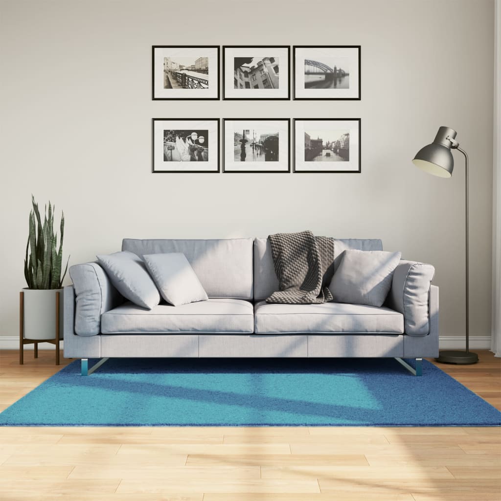 Vidaxl Rug Oviedo Low -Poel 120x170 cm Turquoise