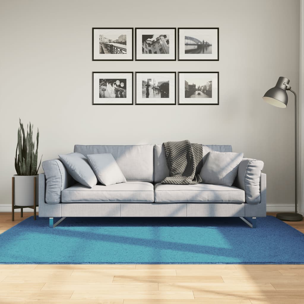 Vidaxl rug Oviedo Low -pile 140x200 cm Turquoise