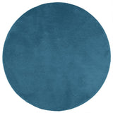 Vidaxl Rug Oviedo Low -Bile Ø 80 cm Turquoise