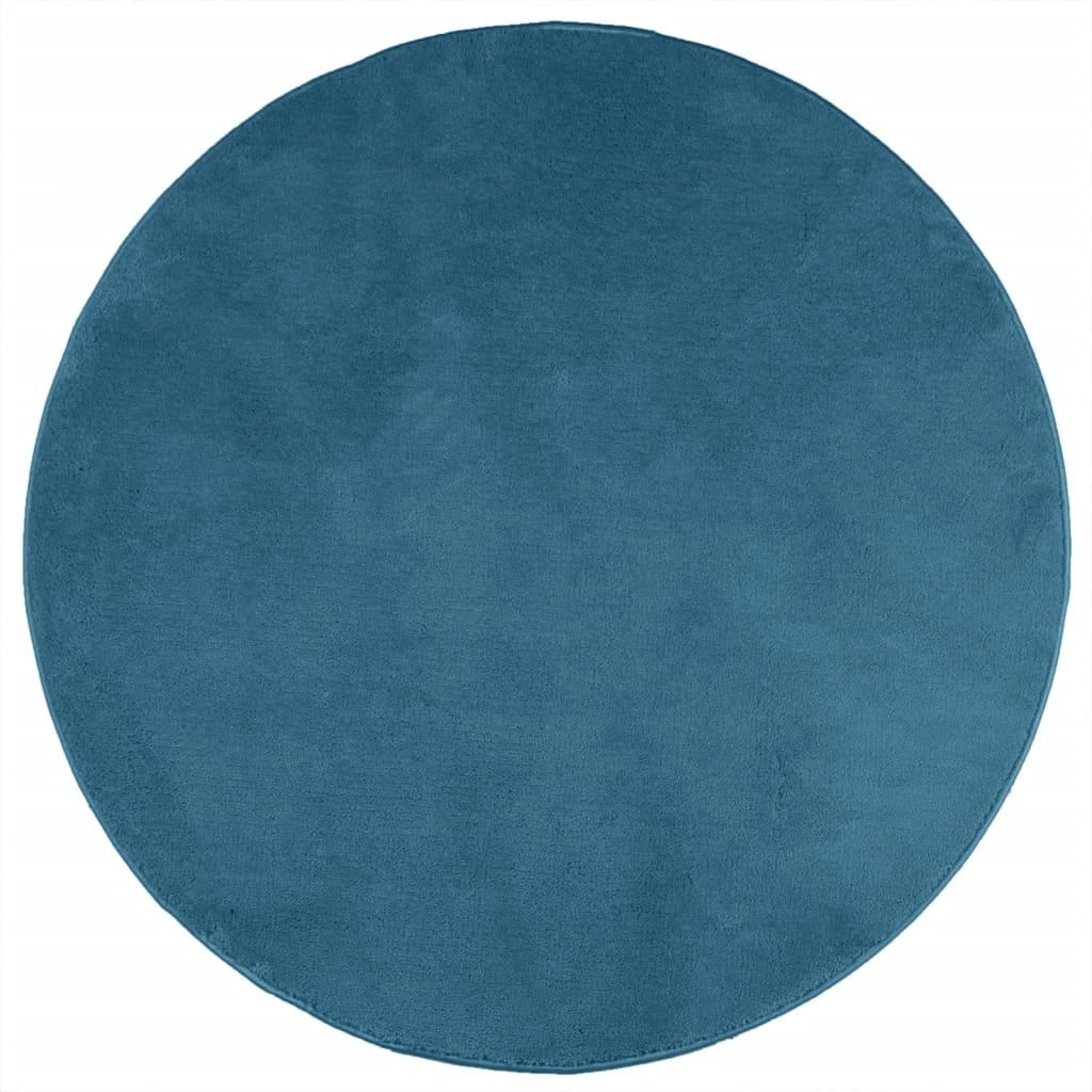 Vidaxl rug Oviedo Low -pile Ø 120 cm Turquoise