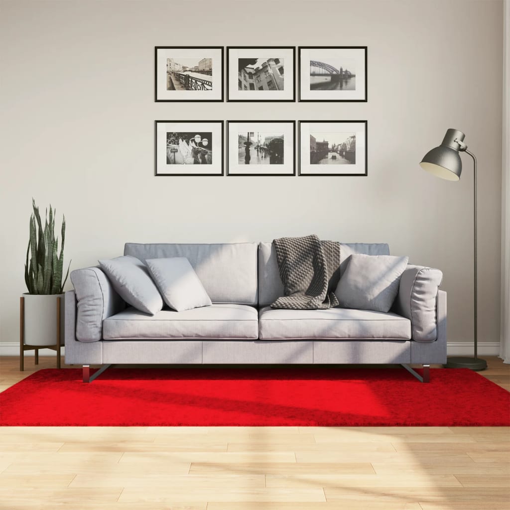 Vidaxl rug Oviedo Low -pile 100x200 cm Red