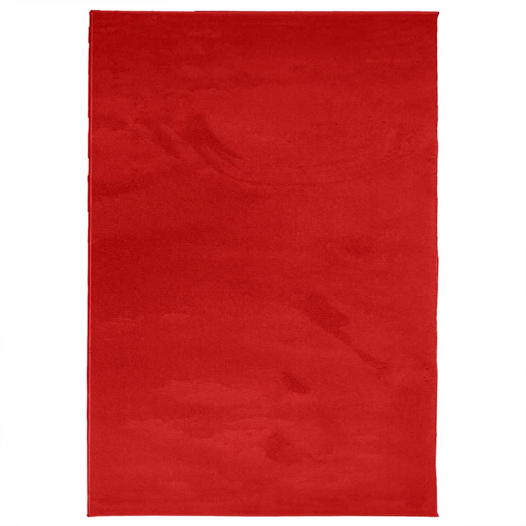 Vidaxl rug Oviedo Low -pile 140x200 cm red