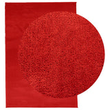 Vidaxl alfombra oviedo bajo -pile 140x200 cm rojo