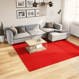 Vidaxl alfombra oviedo bajo -pile 240x240 cm rojo