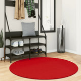 Tapis Vidaxl Oviedo Low -Pile Ø 120 cm rouge