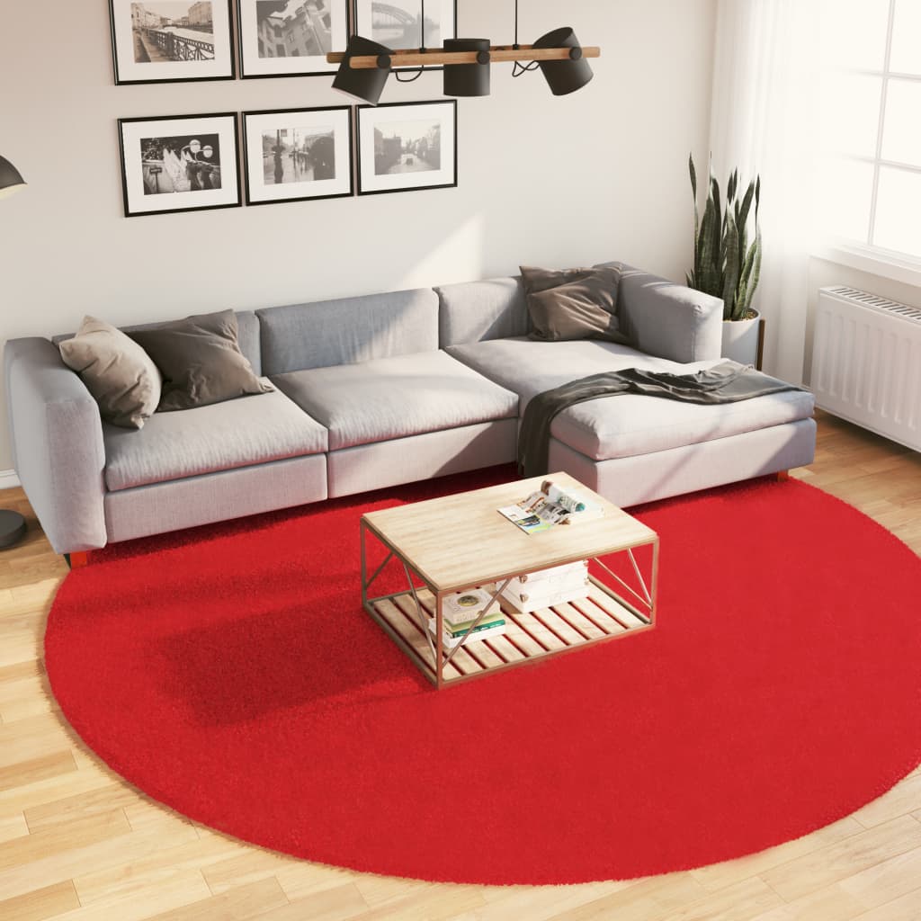 Vidaxl RUG OVIEDO BAJO Ø 280 cm rojo