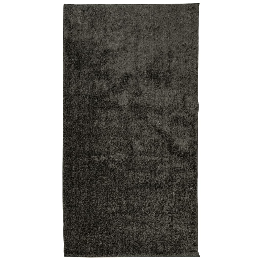 Vidaxl rug istan fir héije Schnouer glänzend 80x150 cm Anthhacit -koppell